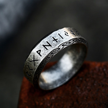 НОВ Винтидж 316L неръждаема стомана Викинг пръстен с келтски възел за мъже, класически мъжки пръстен с скандинавска руна на Один, ретро амулет, бижута, подарък