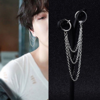 Vintage muške naušnice od nehrđajućeg čelika, štipaljka, križ s resicama, lanac za uši, manžeta, naušnica s klinovima, hipsterski punkerski dodaci za piercing