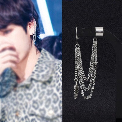 Vintage muške naušnice od nehrđajućeg čelika, štipaljka, križ s resicama, lanac za uši, manžeta, naušnica s klinovima, hipsterski punkerski dodaci za piercing