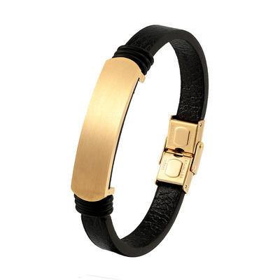 Jaunas panku nerūsējošā tērauda enkura rokassprādzes īstas ādas rokassprādzes un rokassprādzes vīriešiem rokassprādzes rotaslietas melnas krāsas modes dāvana