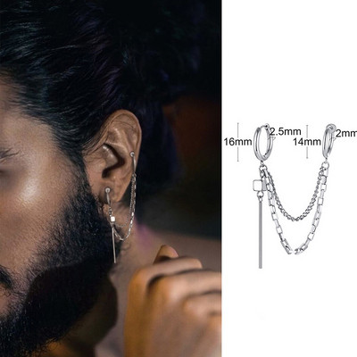 EBAREGULAARNE KOLMNURGA PIKK KET KETID KÕRVAKÕRVE MEESTELE UNISEX EHTED KIVIM KARVI KARVI KLAMBRIGA PIRCING ILMA PIRCSITA