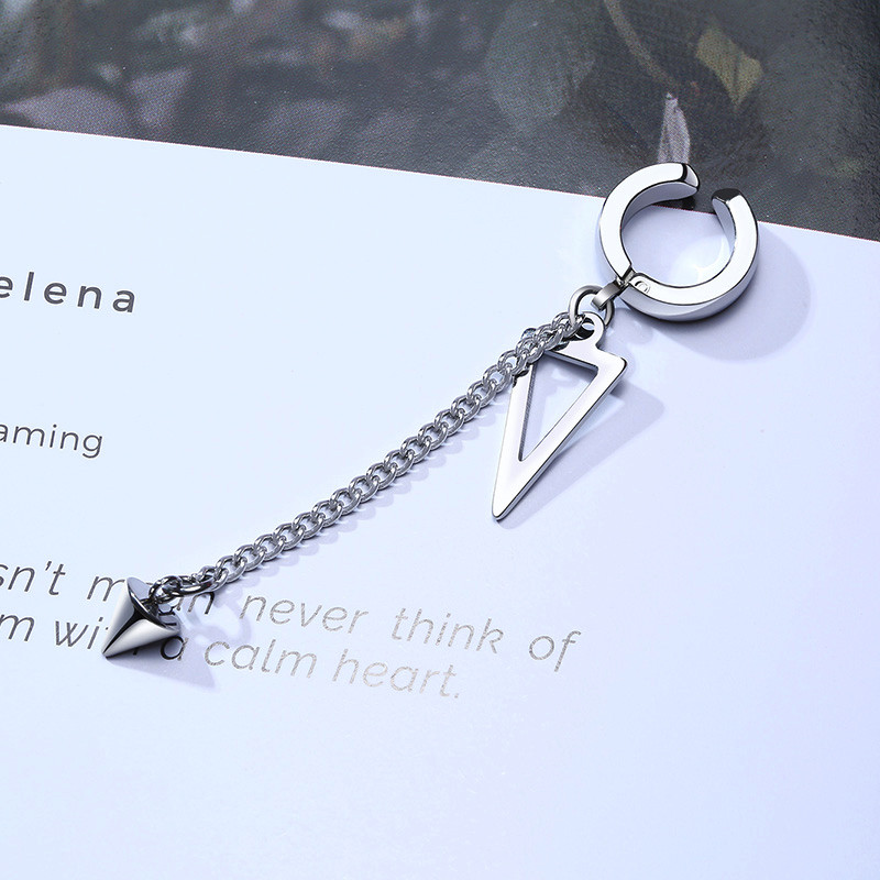 EBAREGULAARNE KOLMNURGA PIKK KET KETID KÕRVAKÕRVE MEESTELE UNISEX EHTED KIVIM KARVI KARVI KLAMBRIGA PIRCING ILMA PIRCSITA