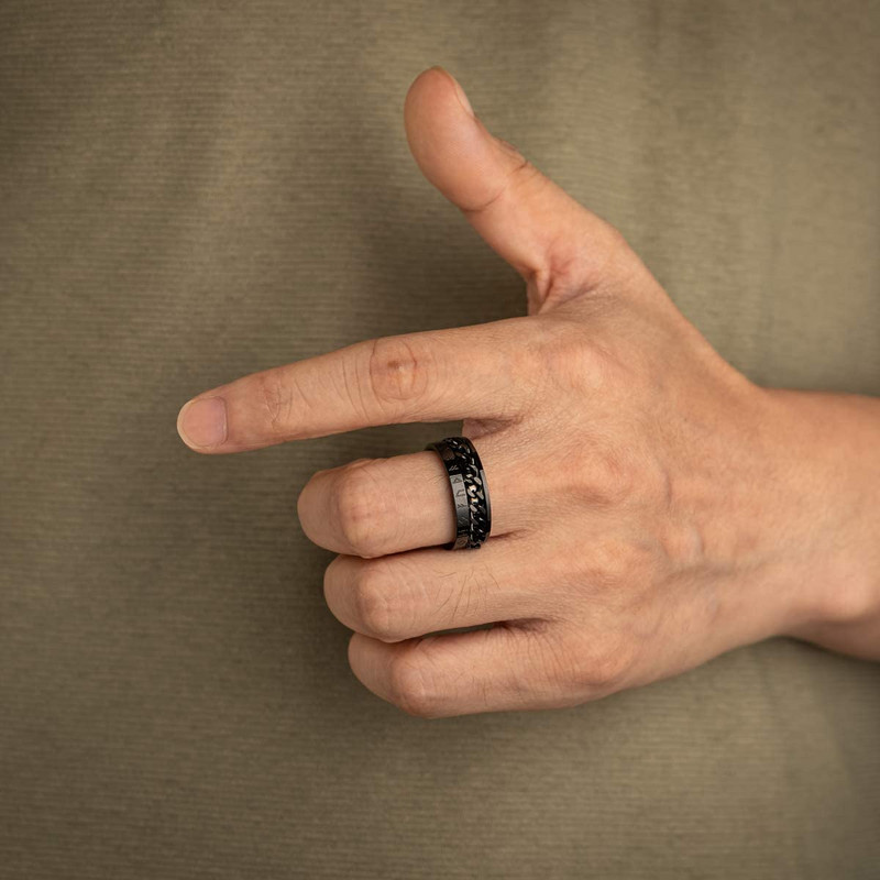 Moodne 8 mm roostevabast terasest keti keerutaja Fidget Sõrmused naistele Meeste Vintage Norra Viking Runes Sõrmused Retro Amult Ehted Kingitused