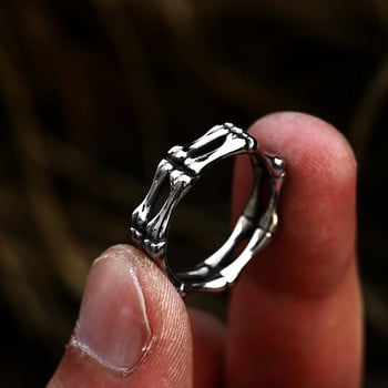 Vintage δαχτυλίδι κρανίου από ανοξείδωτο ατσάλι για άνδρες Hiphop ανδρικό δαχτυλίδι με σκελετό δαχτυλίδι Gothic Punk Rock Biker Party Δώρο απόκριες