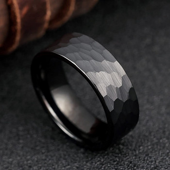 Модни уникални изковани пръстени от титанова стомана за мъже, жени, висококачествен пръстен от неръждаема стомана, годежен юбилей, бижута, подарък