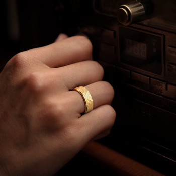 Μοναδικά δαχτυλίδια από σφυρήλατο ατσάλι από τιτάνιο μόδας για άνδρες Γυναικείες Δαχτυλίδι αρραβώνων από ανοξείδωτο ατσάλι υψηλής ποιότητας Δώρο επετείου κοσμήματος