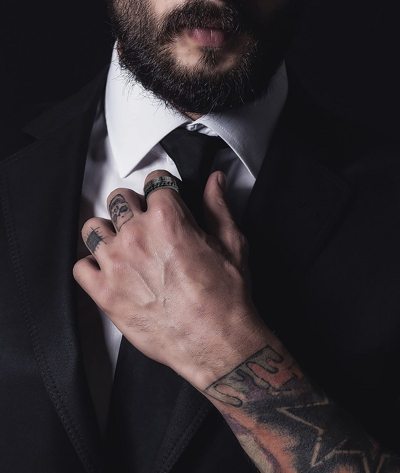 Moodne stressivastane ärevussõrmus Figet Spinner rõngad meestele naistele retro-norra viikingiruunidega sõrmus roostevabast terasest pööratav sõrmus