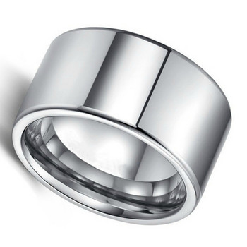 Απλό 10mm φαρδύ μεγάλο δαχτυλίδι από ατσάλι από τιτάνιο για άντρες Ανδρικό δαχτυλίδι με μεγάλο δαχτυλίδι Γαμήλιο κόσμημα