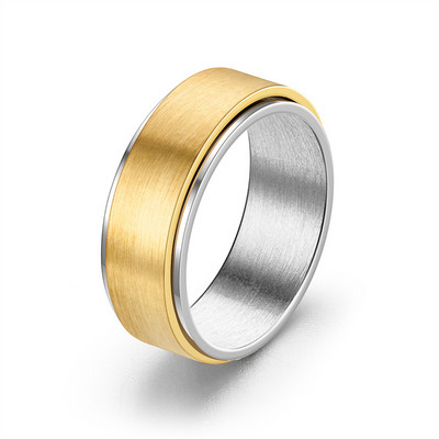 Vienkārši titāna tērauda trauksmes gredzeni vīriešiem sievietēm.