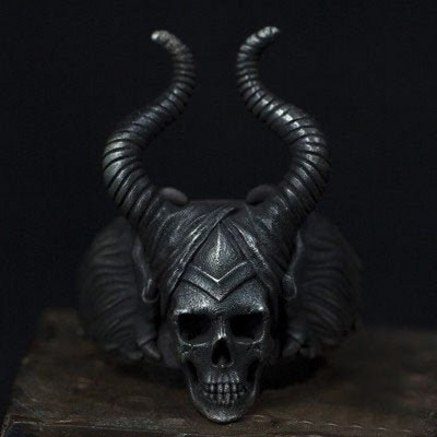 Vintage Satanic Demon Skull Ring για άνδρες Gothic Punk Cool Ανδρικό δαχτυλίδι από ανοξείδωτο ατσάλι Hiphop Rock Biker Party Δώρο για αυτόν