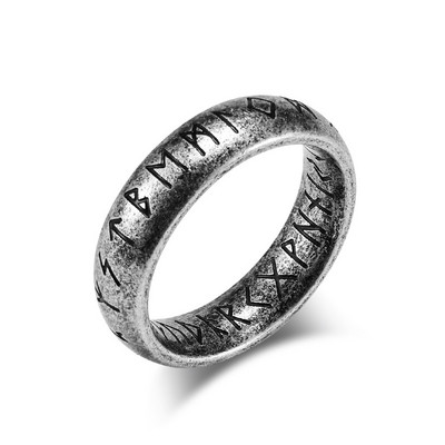 Vintage Odin Norse Viking δαχτυλίδια ρούνων με διπλό γράμμα για άνδρες Βίκινγκ με κέλτικο κόμπο από ανοξείδωτο ατσάλι Valknut κοσμήματα ρετρό φυλαχτό