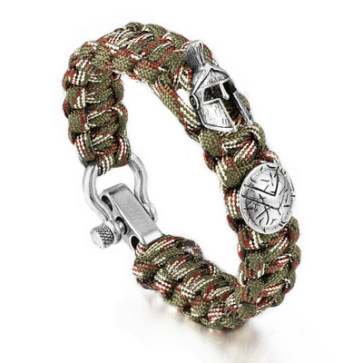 Nordic Outdoor Spartan Warrior sisak zsinóros karkötők férfi antik vikingek kiegészítők túlélési paracord karkötők homme kézzel készített