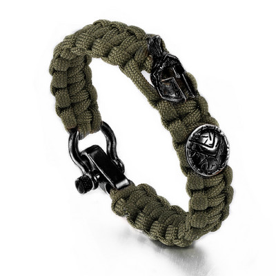 Nordic Outdoor Spartan Warrior sisak zsinóros karkötők férfi antik vikingek kiegészítők túlélési paracord karkötők homme kézzel készített