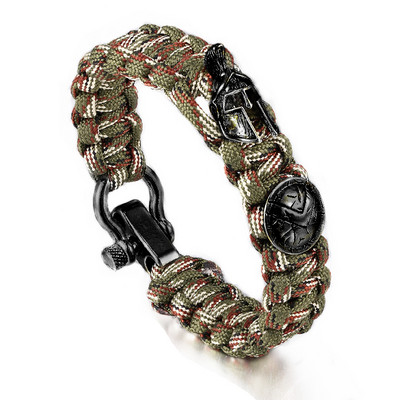 Nordic Outdoor Spartan Warrior sisak zsinóros karkötők férfi antik vikingek kiegészítők túlélési paracord karkötők homme kézzel készített