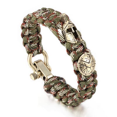 Nordic Outdoor Spartan Warrior sisak zsinóros karkötők férfi antik vikingek kiegészítők túlélési paracord karkötők homme kézzel készített