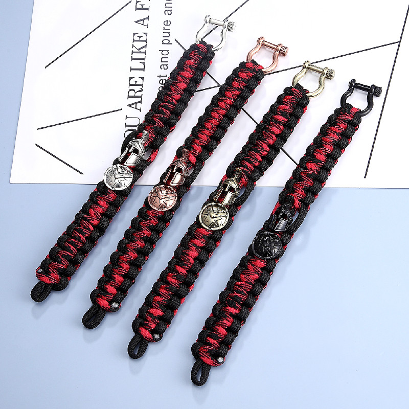 Nordic Outdoor Spartan Warrior sisak zsinóros karkötők férfi antik vikingek kiegészítők túlélési paracord karkötők homme kézzel készített