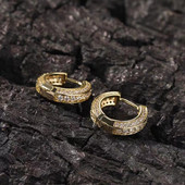 Hip Hop Iced Out Hoop auskarai Kubinis cirkonis Huggie Hipoalerginiai auskarai Repo roko papuošalai vyrams ir moterims