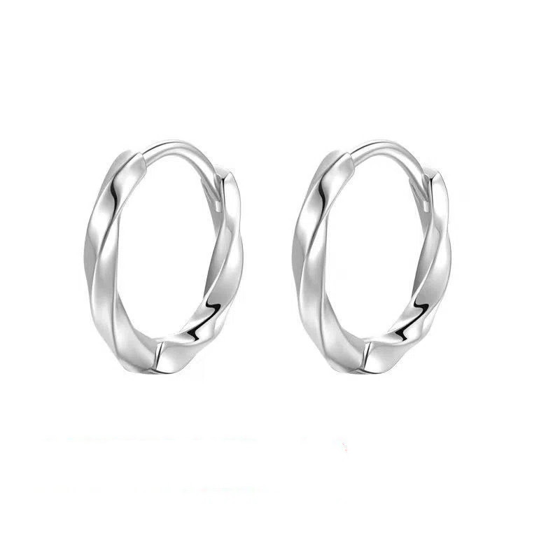 Posrebrene Mobius Eternal Hoop naušnice Muški i ženski Hip-Hop Trend Cool naušnice Street Univerzalni nakit