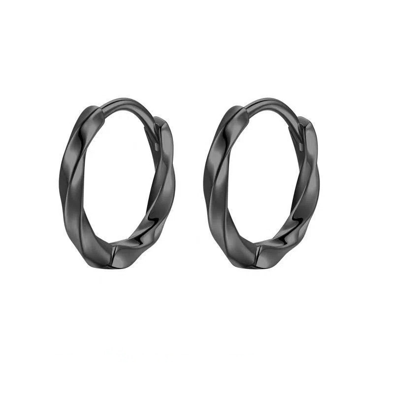 Posrebrene Mobius Eternal Hoop naušnice Muški i ženski Hip-Hop Trend Cool naušnice Street Univerzalni nakit