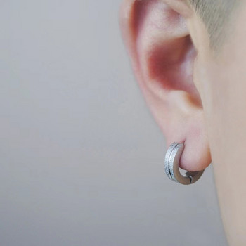 Модни бижута от титаниева стомана Популярна матирана мъжка катарама за ухо Нова индивидуалност Дамски шипове за уши Единични