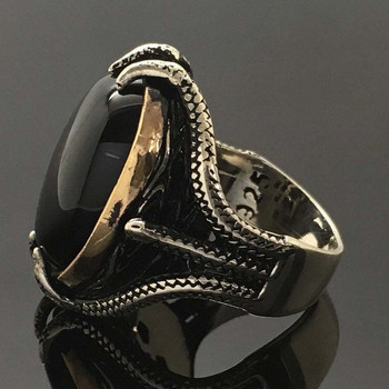 Νέα άφιξη Ανδρικά δαχτυλίδια μόδας Ασημένιο μαύρο ζιργκόν χήνας χωρισμός αυγών Δώρα πολυτελή κοσμήματα Χονδρική