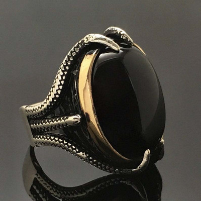 Uus saabumine mood meeste sõrmused hõbedased must tsirkoon hanemuna eraldamine kingitused luksuslikud ehted hulgimüük