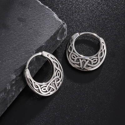 Férfi skandináv viking kelta csomó fülbevaló hipoallergén fülbevaló etnikai punk rock férfi fülbevaló trendi ékszer