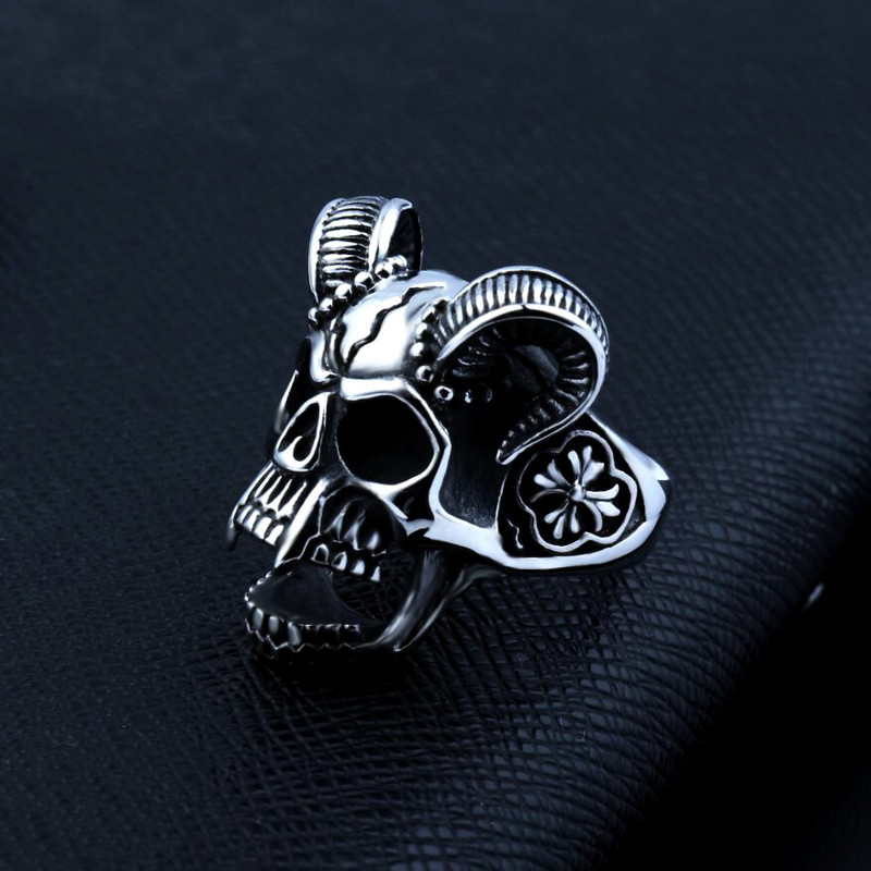 Jaunums Vīriešu gredzens Mode Radošums Vintage Punk Gredzens Aitu Gredzens Luksusa Rotaslietas Vīriešiem Vairumtirdzniecība TRENDI