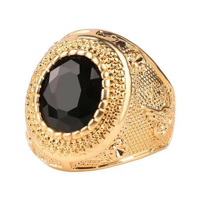 Ново пристигане Мъжки пръстен Моден златен инкрустиран цирконий Мъжки бизнес пръстен Луксозни бижута Пръстени за мъже на едро МОДЕРИ
