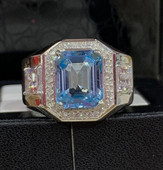 Jauna stila inkrustēts cirkona populārs personības gredzens Eiropas un Amerikas modes vīriešu un sieviešu gredzenu rotaslietas