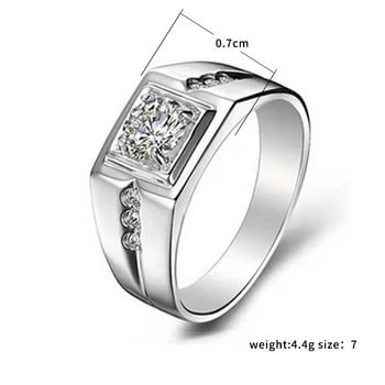 Нови креативни мъжки пръстени с галванични инкрустирани диаманти, популярни годежни бижута в Европа и Америка