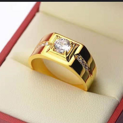 Novo kreativno muško prstenje s galvaniziranim dijamantima, popularan zaručnički nakit u Europi i Americi