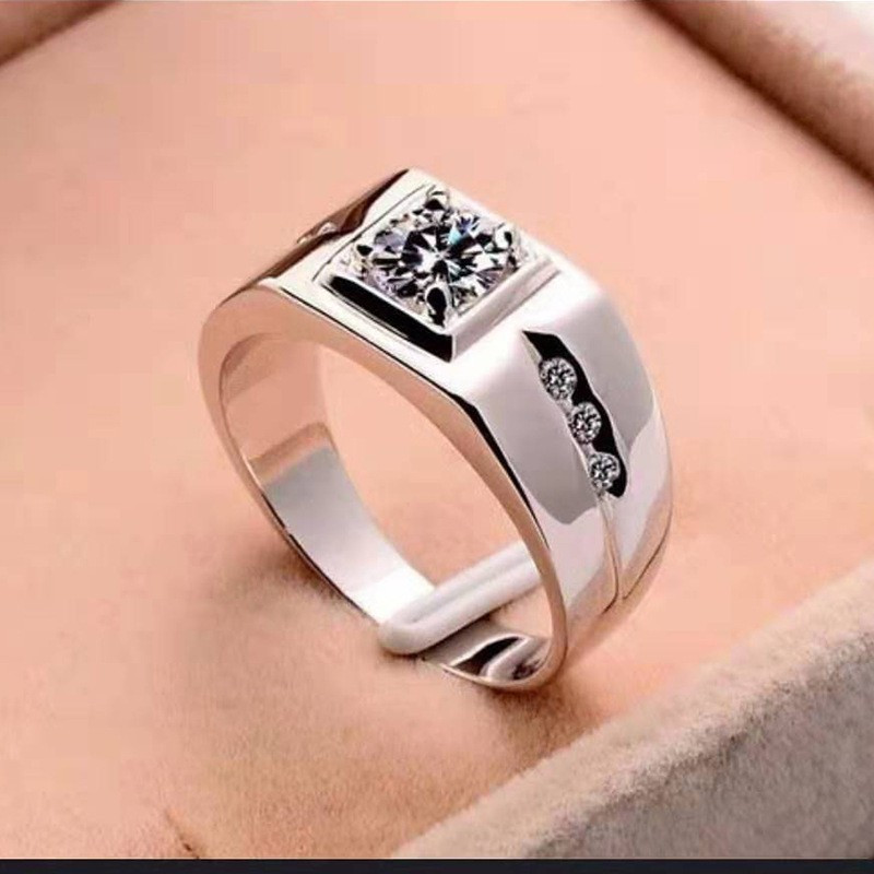 Novo kreativno muško prstenje s galvaniziranim dijamantima, popularan zaručnički nakit u Europi i Americi