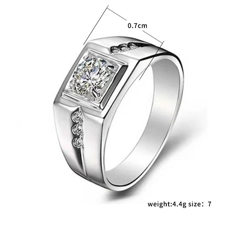 Novo kreativno muško prstenje s galvaniziranim dijamantima, popularan zaručnički nakit u Europi i Americi