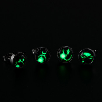 1 бр. 12 Constellation Stud Earring за мъже, жени, титаниева стомана, светеща обеца, хип-хоп рок, модни бижута, подарък за рожден ден