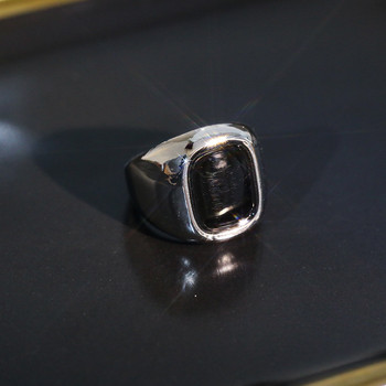 Νέο Punk Simple Square Ανδρικό δαχτυλίδι Smooth Dripped Oil Δημοφιλή κοσμήματα στην Ευρώπη και την Αμερική
