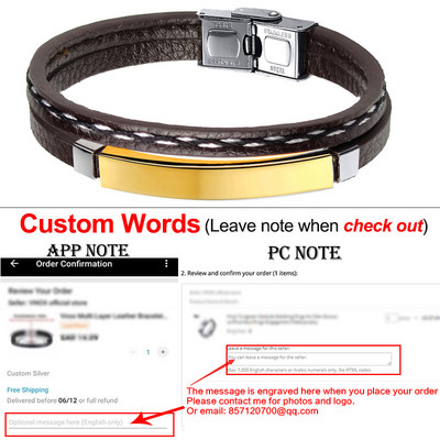 Επαγγελματικά ανδρικά προσαρμοσμένα ονόματα Βραχιόλι γοητείας ανδρών από ανοξείδωτο ατσάλι Δέρμα μόδας Γυναικεία κουβανικά βραχιόλι με ρυθμιζόμενο μήκος Δώρο για αγόρι