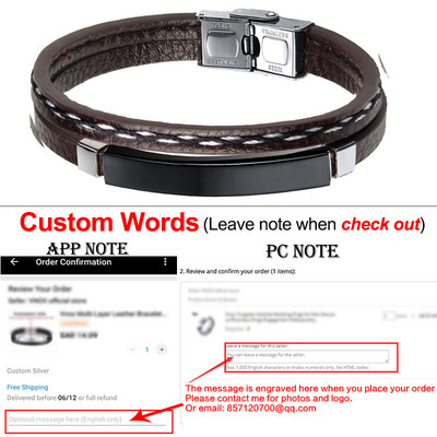 Επαγγελματικά ανδρικά προσαρμοσμένα ονόματα Βραχιόλι γοητείας ανδρών από ανοξείδωτο ατσάλι Δέρμα μόδας Γυναικεία κουβανικά βραχιόλι με ρυθμιζόμενο μήκος Δώρο για αγόρι