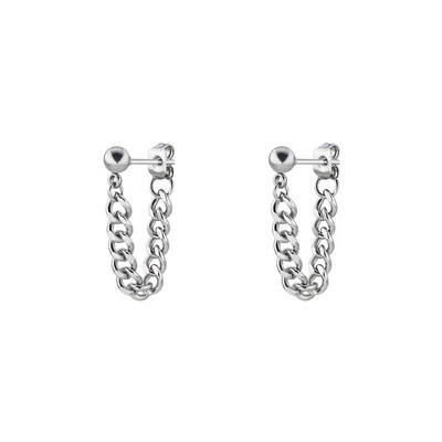 Titāna tērauda ķēdes auskari vīriešiem sievietēm hiphop rock punk modes rotaslietas pīrsings auskars Homme aksesuāri vairumtirdzniecība