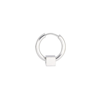 1kom Punk naušnice s lančićima od nehrđajućeg čelika za muške križne privjeske Okrugle crne viseće naušnice Rock nakit Korejski Kpop darovi