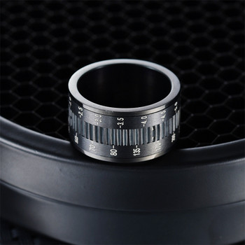 12MM въртящ се пръстен за обектив на камера от титаниева стомана Нов моден висококачествен черен доминиращ персонализиран пръстен с показалец
