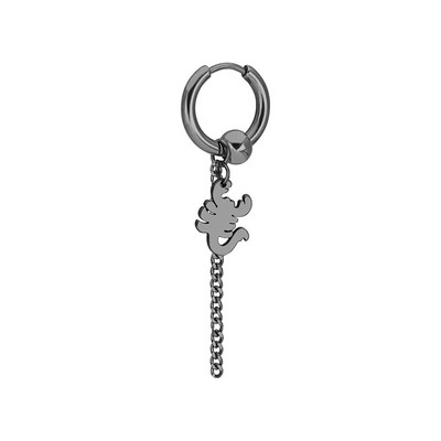 1tk Punk Meeste Kõrvarõngad Roostevabast Terasest Keti Kõrvarõngad Meestele Risti ripats Must Rippuvad Kõrvarõngad Rock Ehted Korea Kpop