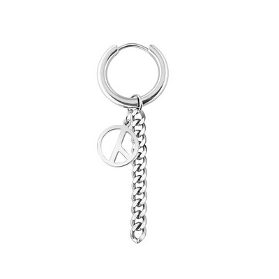 1tk Punk Meeste Kõrvarõngad Roostevabast Terasest Keti Kõrvarõngad Meestele Risti ripats Must Rippuvad Kõrvarõngad Rock Ehted Korea Kpop