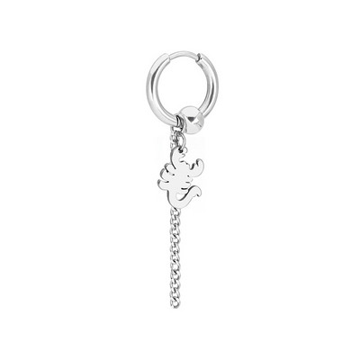 1tk Punk Meeste Kõrvarõngad Roostevabast Terasest Keti Kõrvarõngad Meestele Risti ripats Must Rippuvad Kõrvarõngad Rock Ehted Korea Kpop