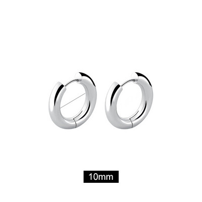 Cercei pentru bărbați Cercei cu cerc grosi din oțel inoxidabil pentru bărbat Cercei rotunde pentru urechi, bijuterii hip hop punk Accesorii pentru cuplu