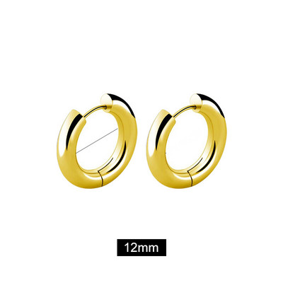 Cercei pentru bărbați Cercei cu cerc grosi din oțel inoxidabil pentru bărbat Cercei rotunde pentru urechi, bijuterii hip hop punk Accesorii pentru cuplu