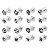 Naušnice s utegom i utegom od nehrđajućeg čelika za muškarce, žene, punk naušnice s gotičkim uzorkom, modni piercing nakit, veleprodaja