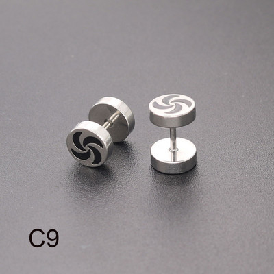 Naušnice s utegom i utegom od nehrđajućeg čelika za muškarce, žene, punk naušnice s gotičkim uzorkom, modni piercing nakit, veleprodaja