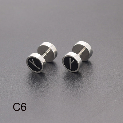 Naušnice s utegom i utegom od nehrđajućeg čelika za muškarce, žene, punk naušnice s gotičkim uzorkom, modni piercing nakit, veleprodaja