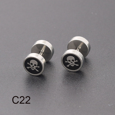 Naušnice s utegom i utegom od nehrđajućeg čelika za muškarce, žene, punk naušnice s gotičkim uzorkom, modni piercing nakit, veleprodaja